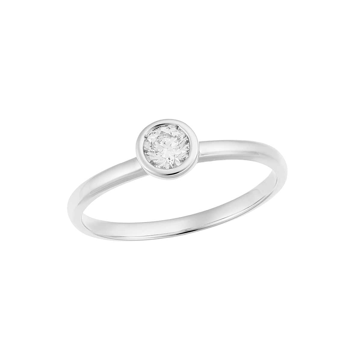 K18イエローゴールド鑑定書付ダイヤモンドリング（0.30カラット