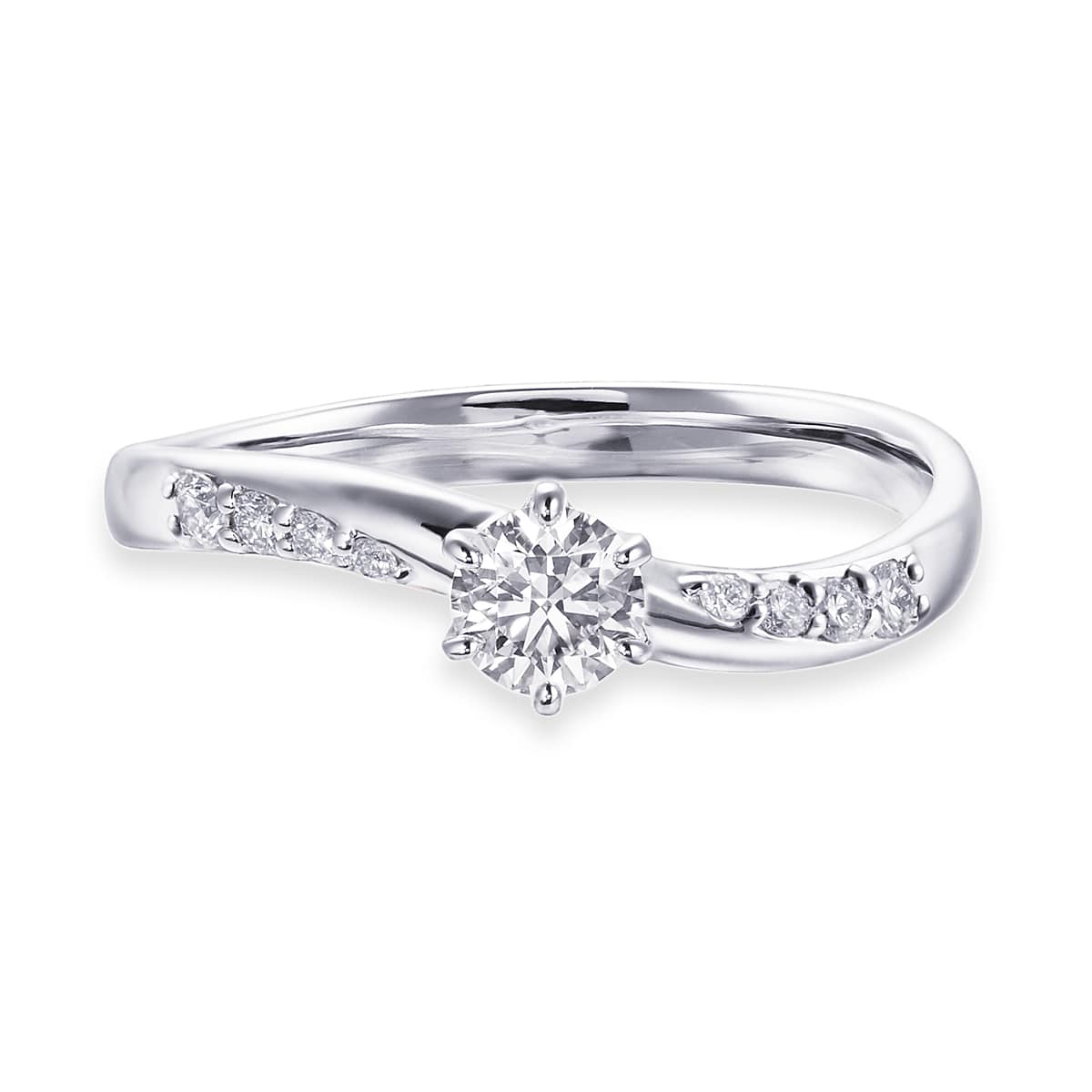 プラチナ鑑定書付ダイヤモンドリング（0.21カラット）(RKR352