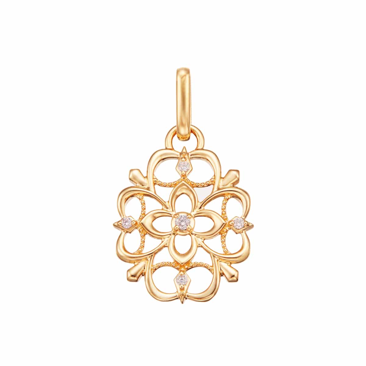 K18イエローゴールドダイヤモンドペンダント(RPD271)|TSUTSUMI