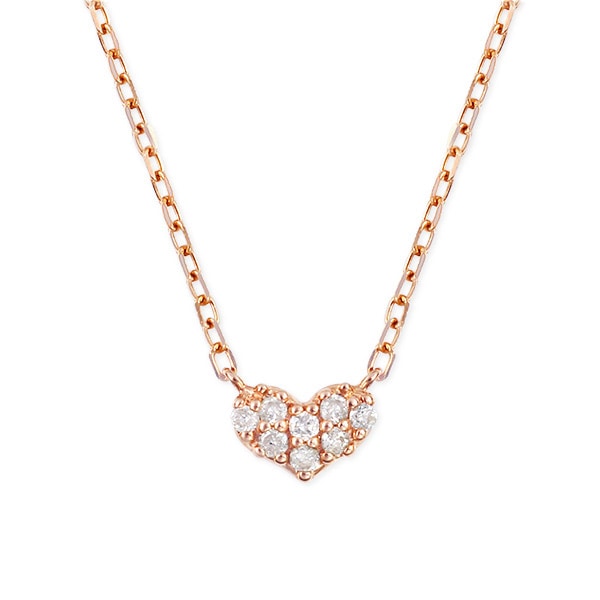 K10ピンクゴールドダイヤモンドネックレス(RPN504)|TSUTSUMI