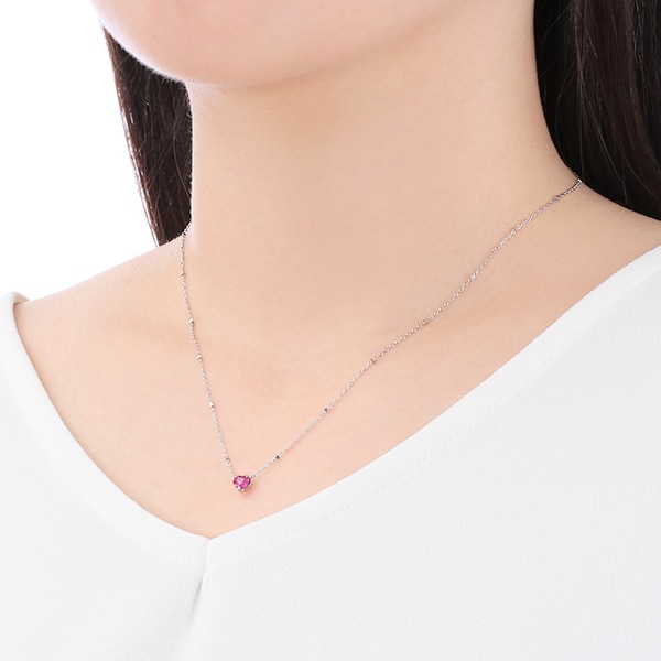 K10ホワイトゴールドルビーネックレス(RPN985-001)|TSUTSUMI