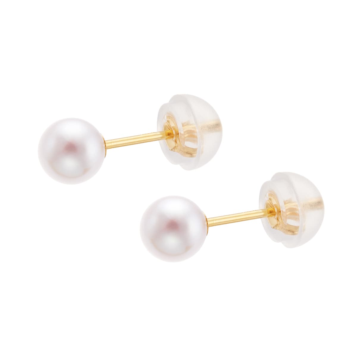 K18イエローゴールドアコヤ真珠ピアス（4.5mm）(RPE086-003)|TSUTSUMI