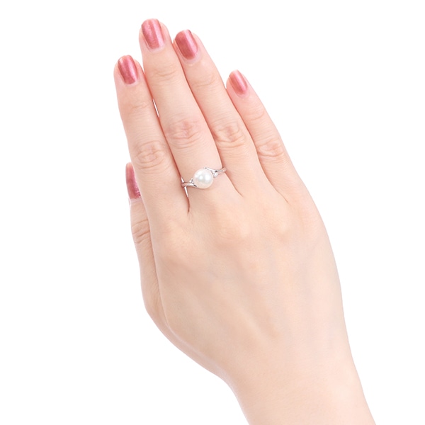 プラチナアコヤ真珠リング（8mm）(RFR097-001)|TSUTSUMI（ジュエリー