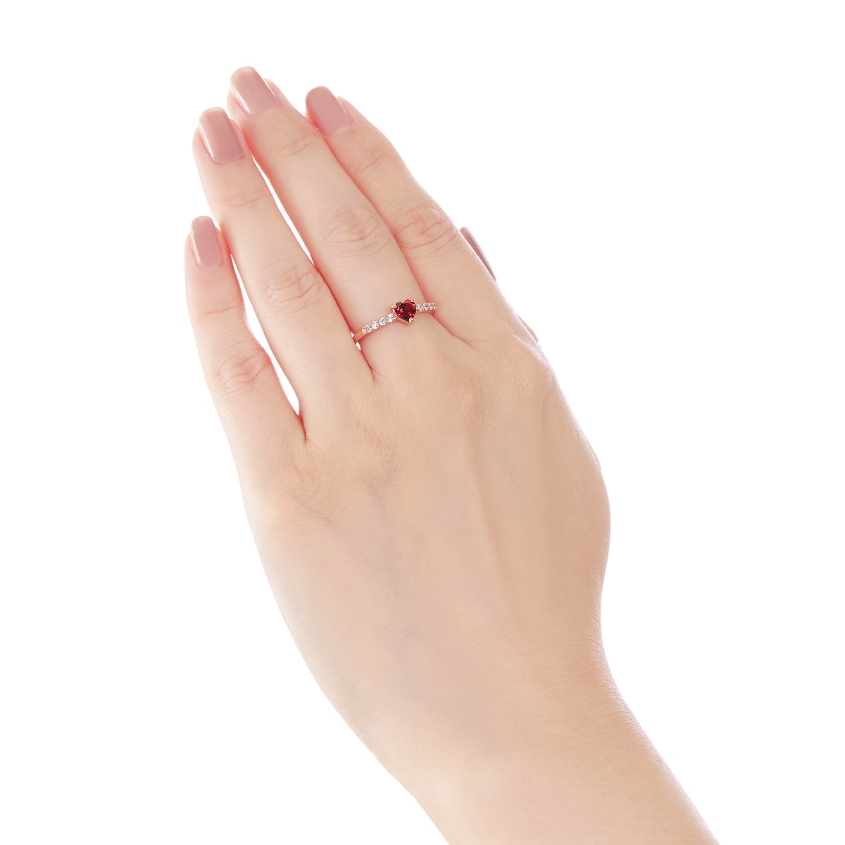 K10ピンクゴールドアルマンダインガーネットリング(RFR740-001