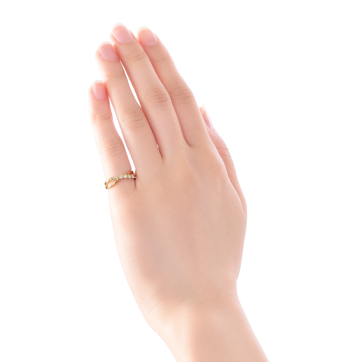 K18イエローゴールドダイヤモンドリング（ピンキーリング）(RFR857-002