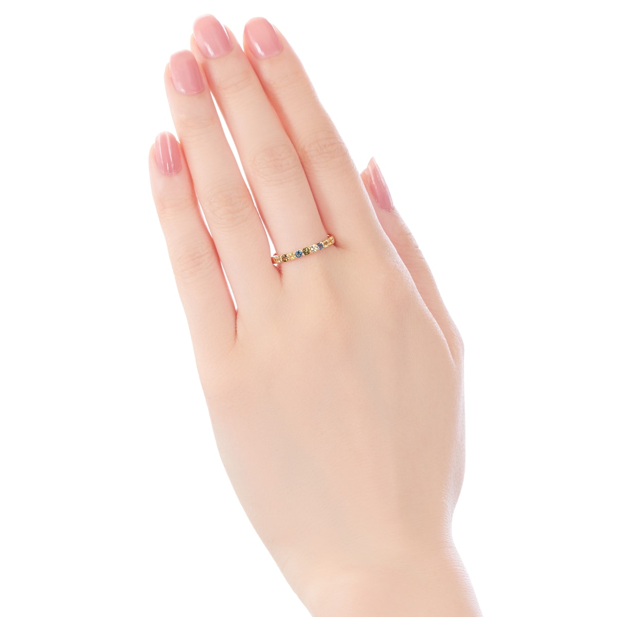 K10イエローゴールドマルチストーンリング(RFR864-002)|TSUTSUMI