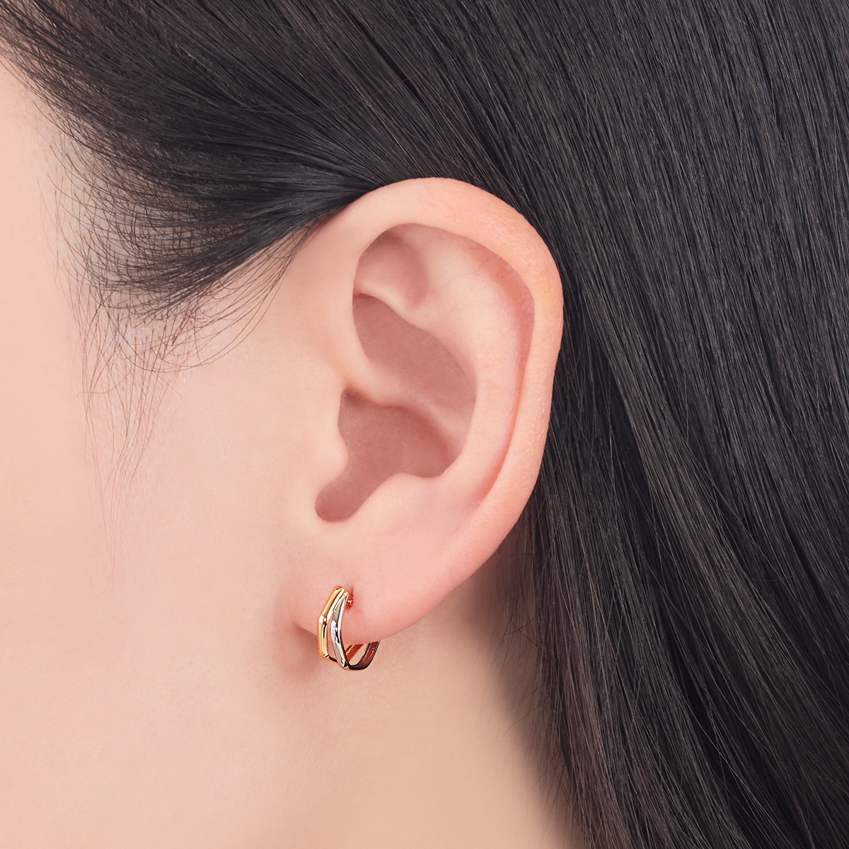 プラチナ/K18イエローゴールドピアス(RPE876-002)|TSUTSUMI