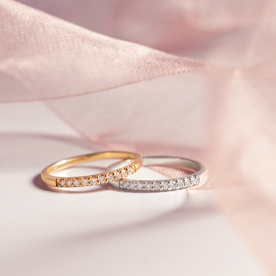 K18イエローゴールドダイヤモンドリング（ピンキーリング）(RFR471-002