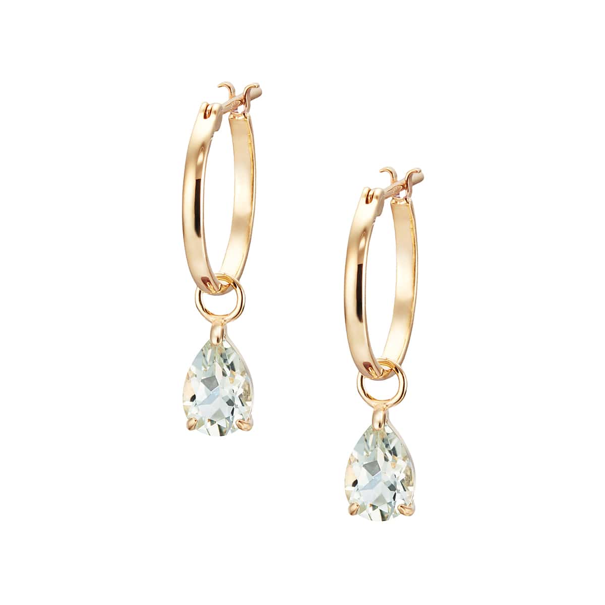 K10イエローゴールドグリーンアメシストピアス(RPE904-002)|TSUTSUMI