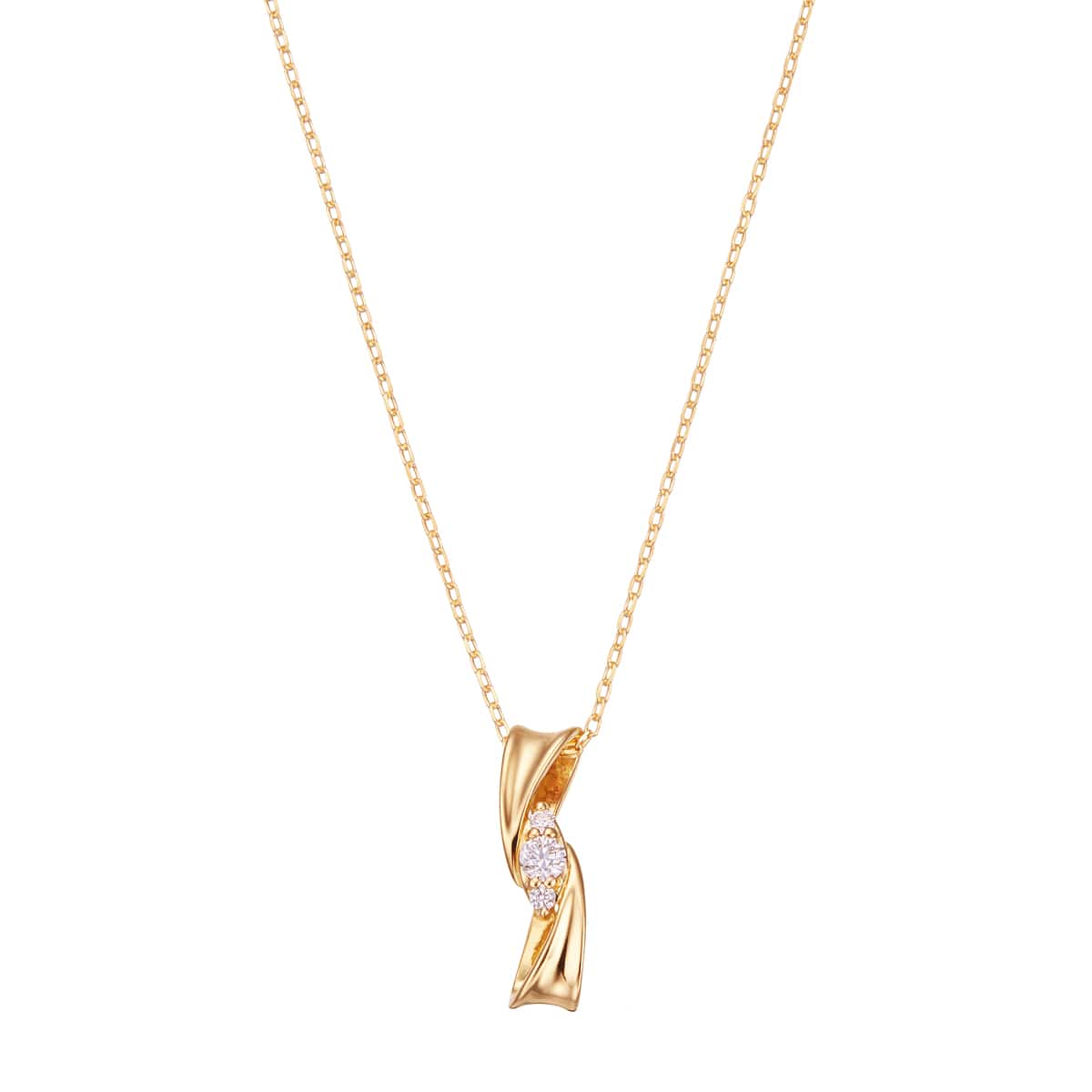 K18イエローゴールドダイヤモンドネックレス(RPN836-002)|TSUTSUMI