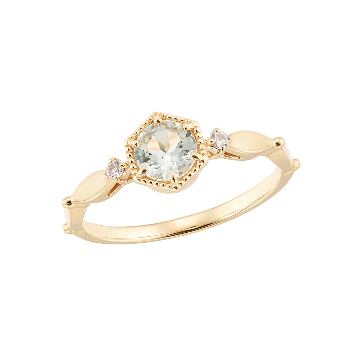 K10イエローゴールドグリーンアメシストリング(RFR243-001)|TSUTSUMI