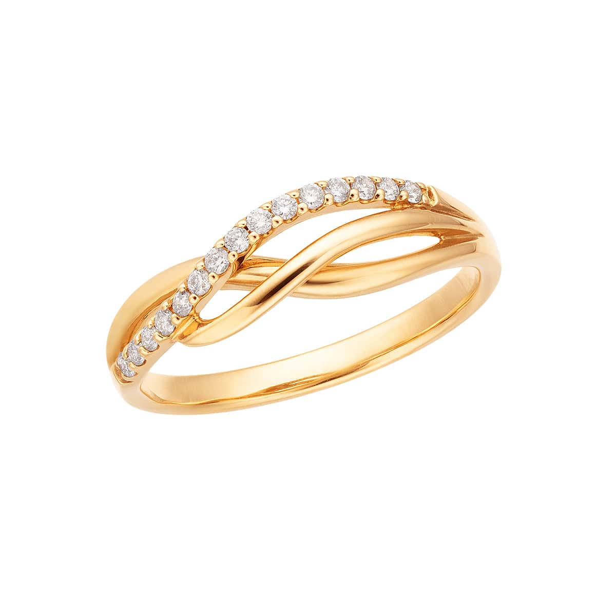 K18イエローゴールドダイヤモンドリング(RFR377-001)|TSUTSUMI