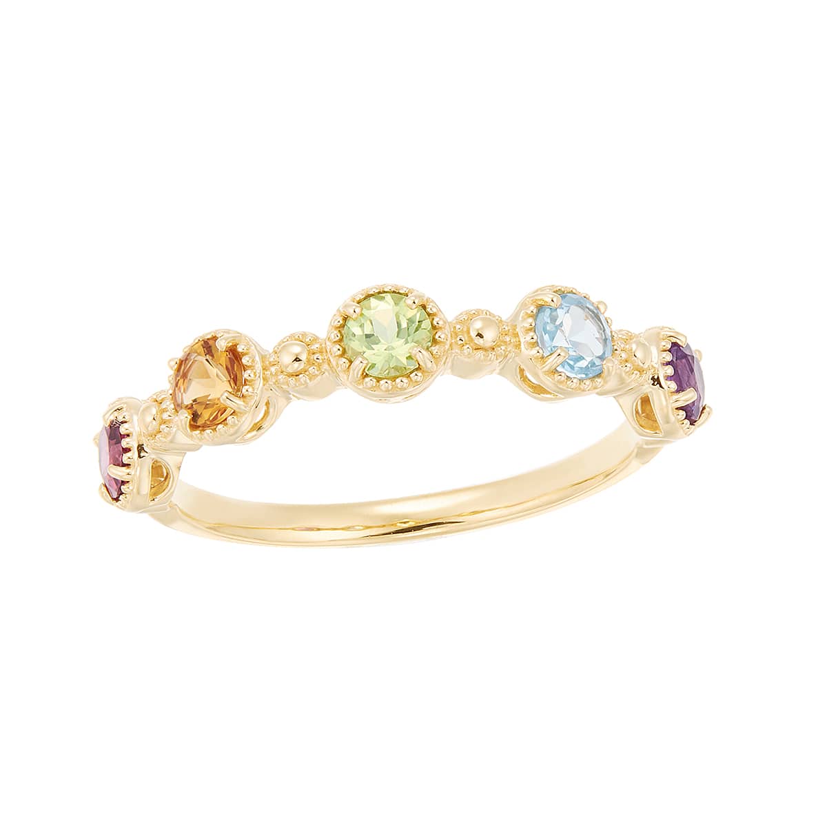 K10イエローゴールドマルチストーンリング(RFR824-001)|TSUTSUMI