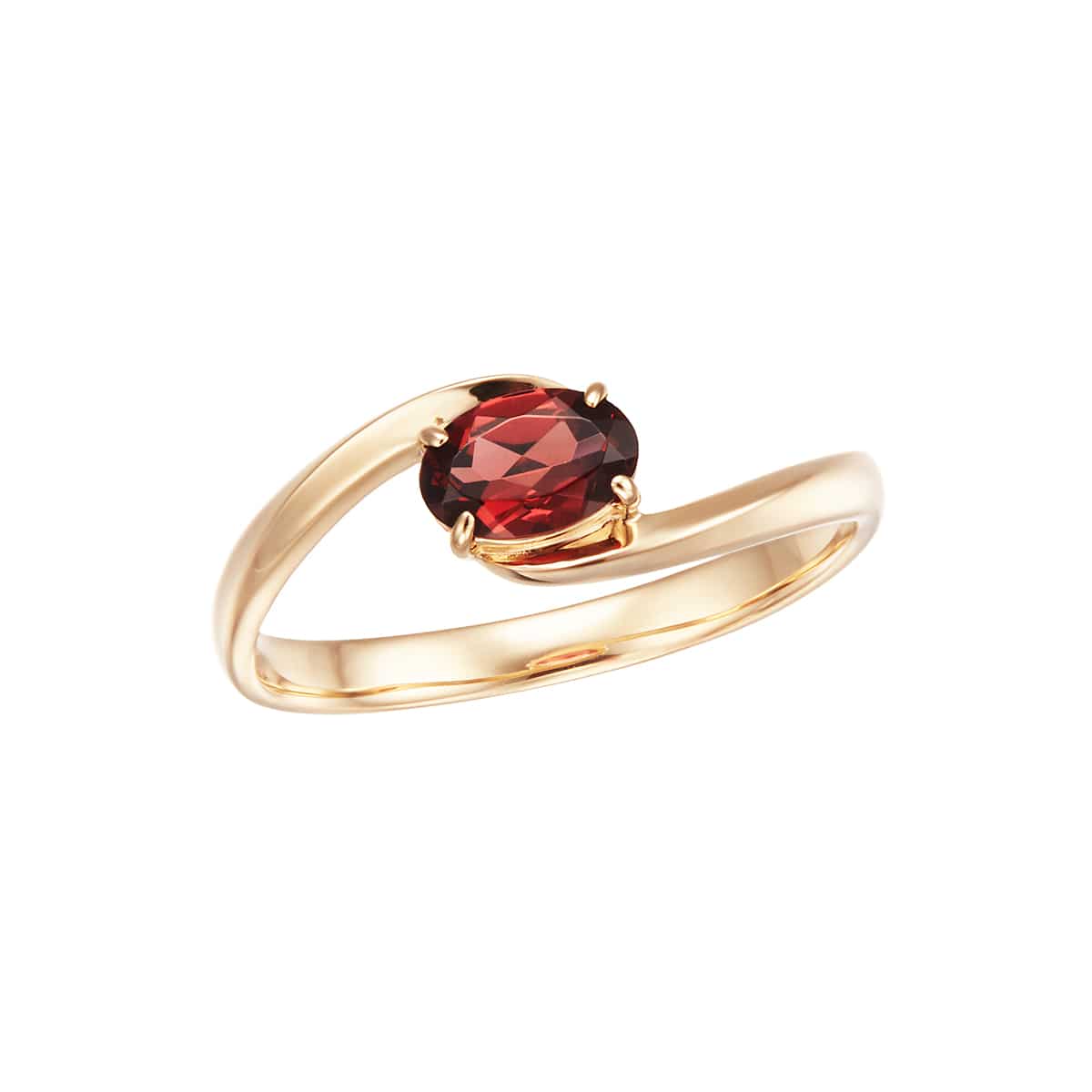 K18イエローゴールドグリーンガーネットリング(RFR697-002)|TSUTSUMI
