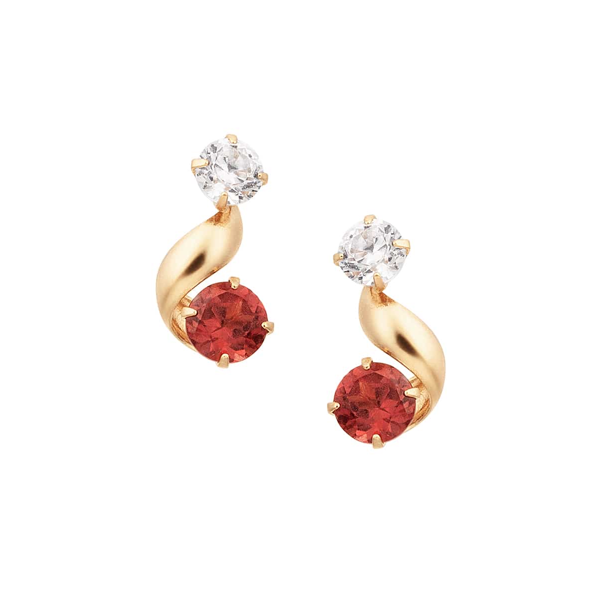 K18イエローゴールドアルマンダインガーネットピアス(RPE205-002