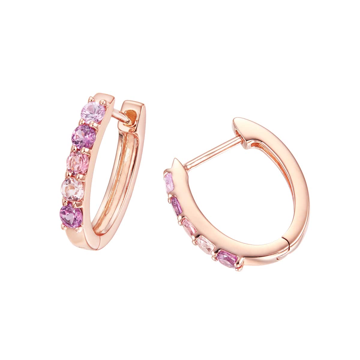 K10ピンクゴールドマルチストーンピアス(RPE014-002)|TSUTSUMI