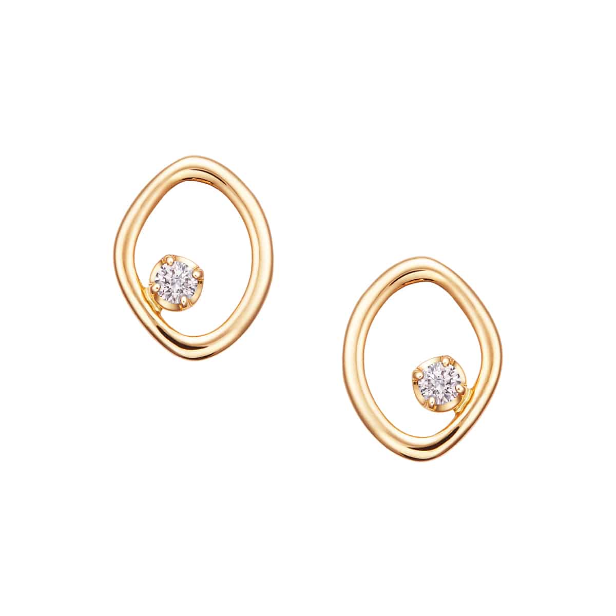 K18イエローゴールドダイヤモンドピアス(RPE117-003)|TSUTSUMI