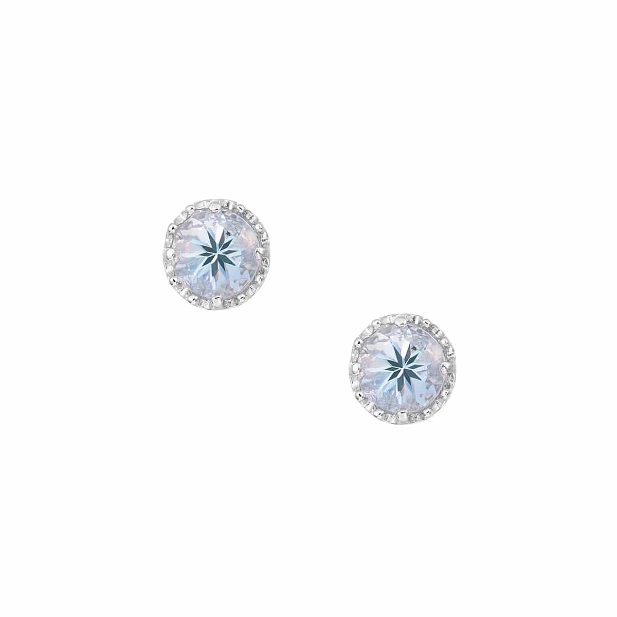 K10ホワイトゴールドアクアマリンピアス(RPE202-002)|TSUTSUMI