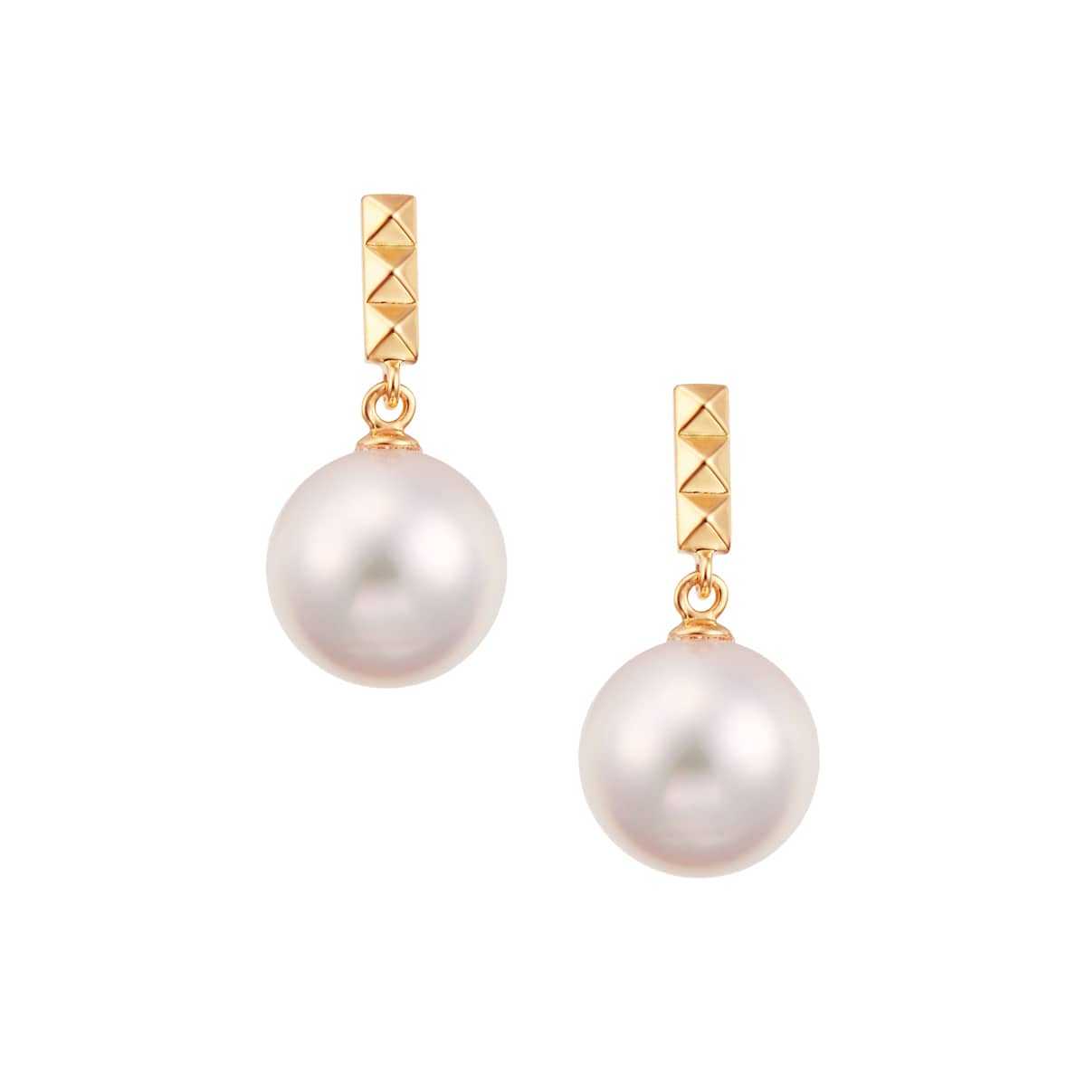 K18イエローゴールドアコヤ真珠ピアス（7.5mm）(RPE526-002)|TSUTSUMI