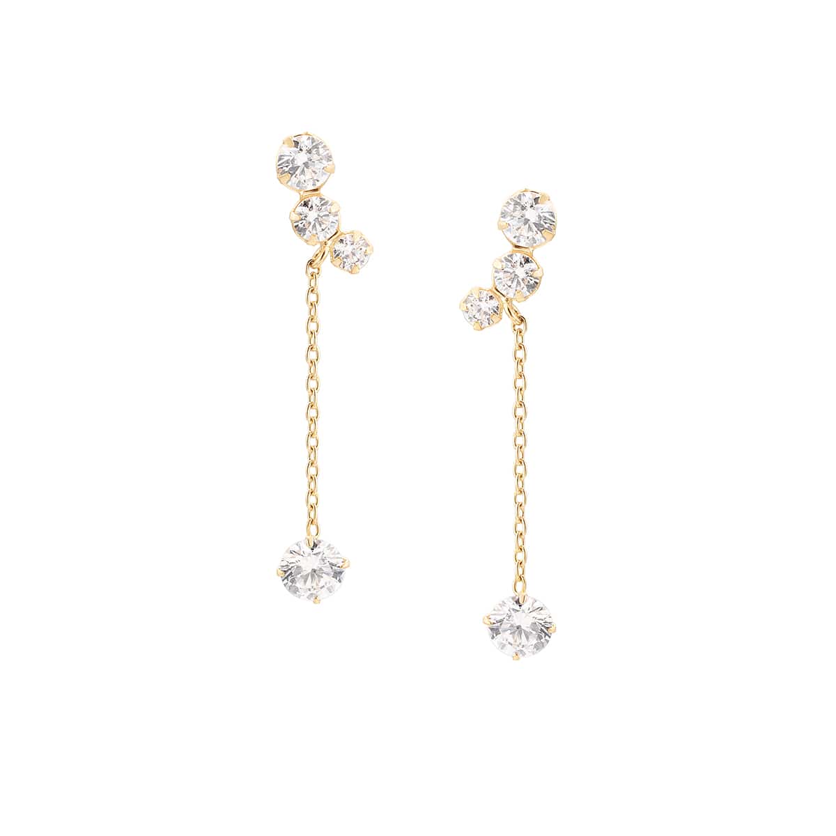 K10イエローゴールドキュービックピアス(RPE756-003)|TSUTSUMI