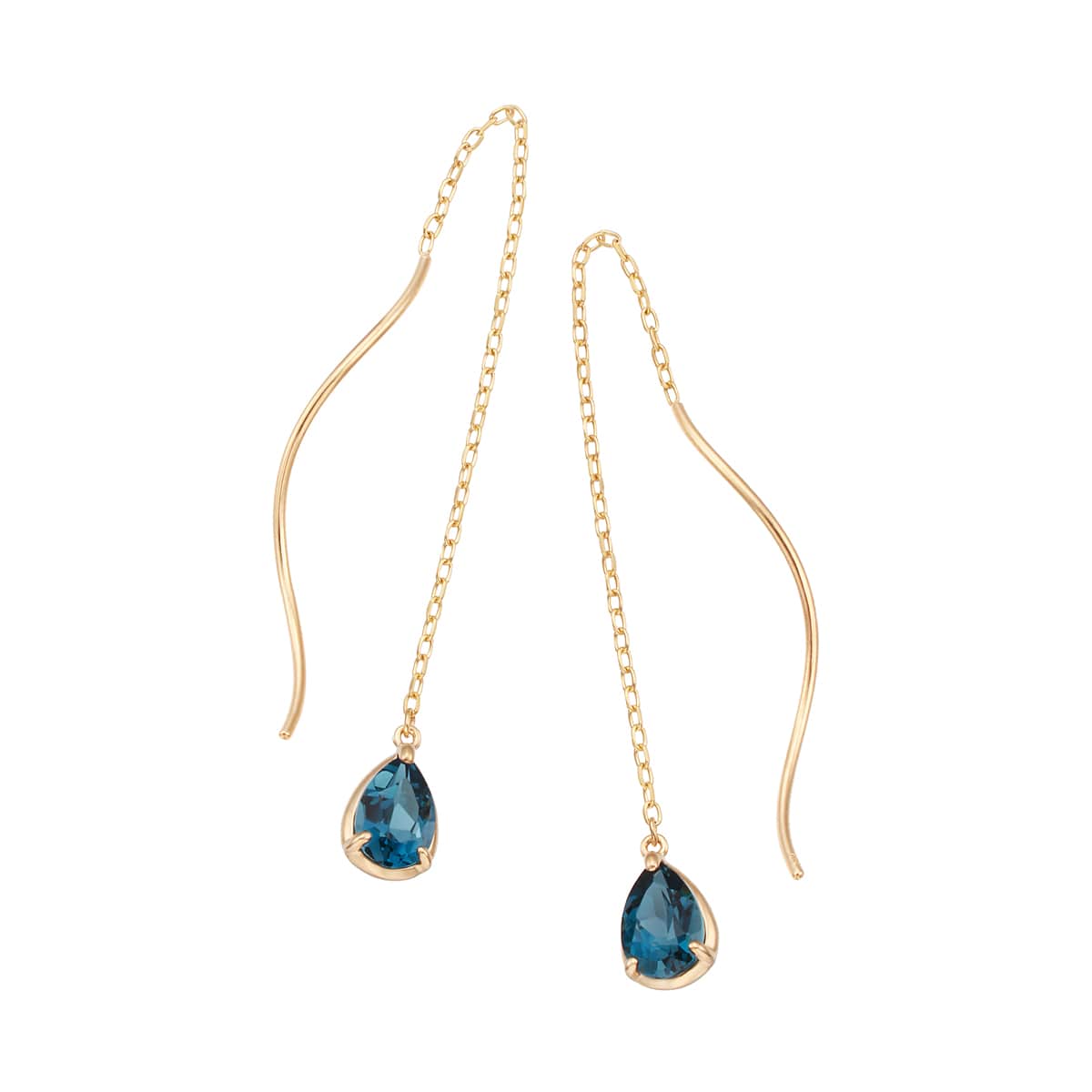 K10イエローゴールドロンドンブルートパーズピアス(RPE707-003