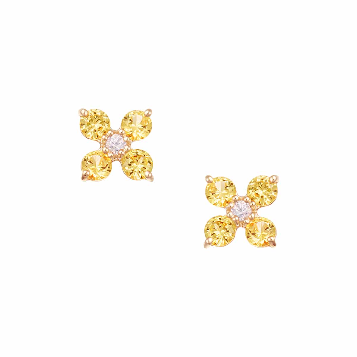 K10イエローゴールドイエローサファイアピアス(RPE913-002)|TSUTSUMI