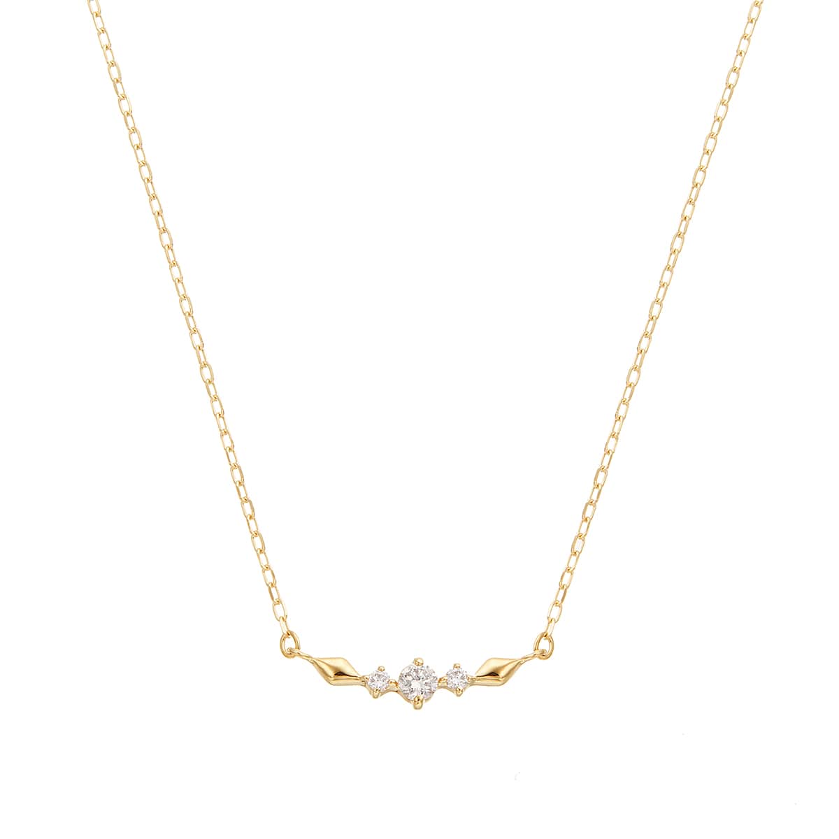 K10ピンクゴールドダイヤモンドネックレス(RPN184)|TSUTSUMI