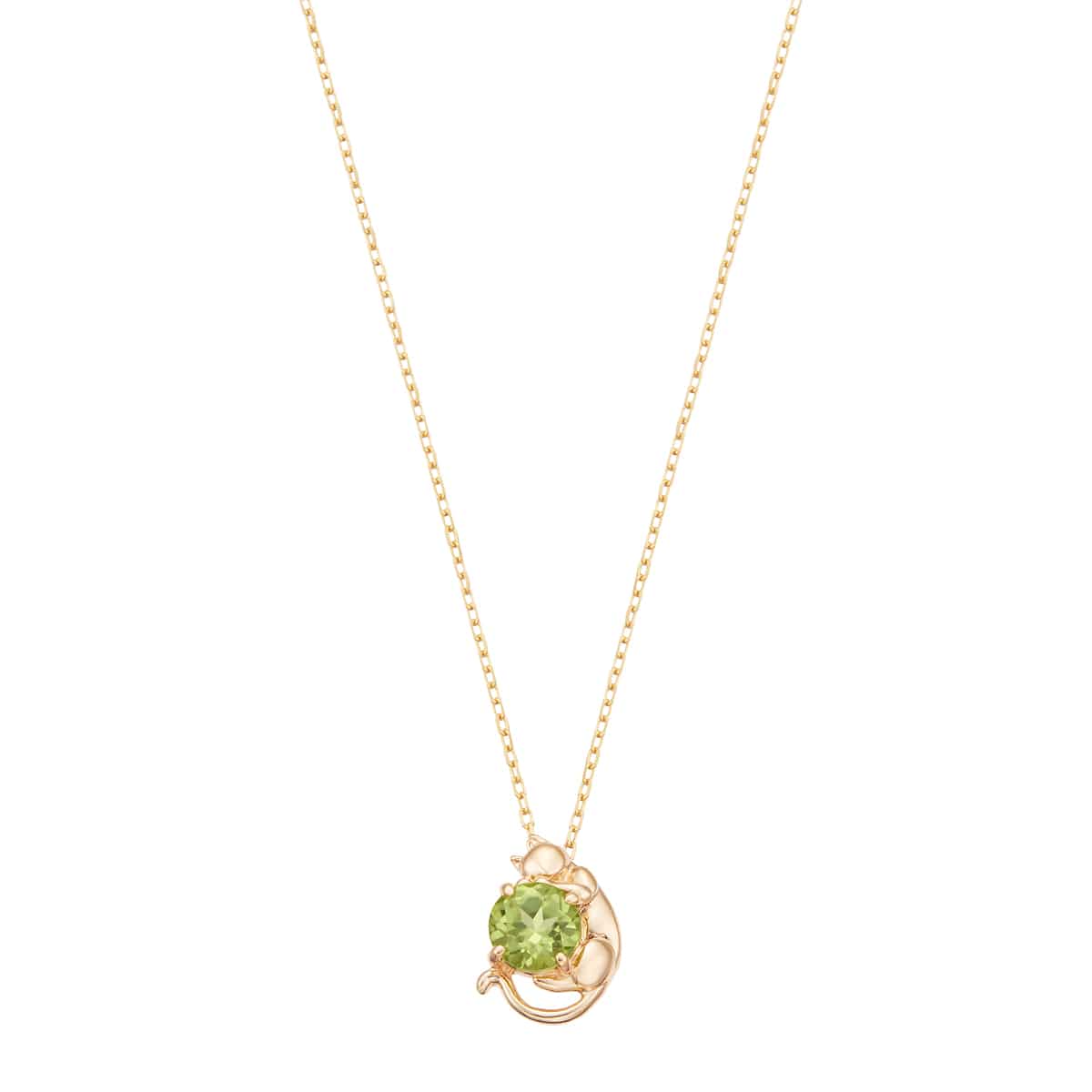 K10イエローゴールドペリドットネックレス(RPN190-003)|TSUTSUMI