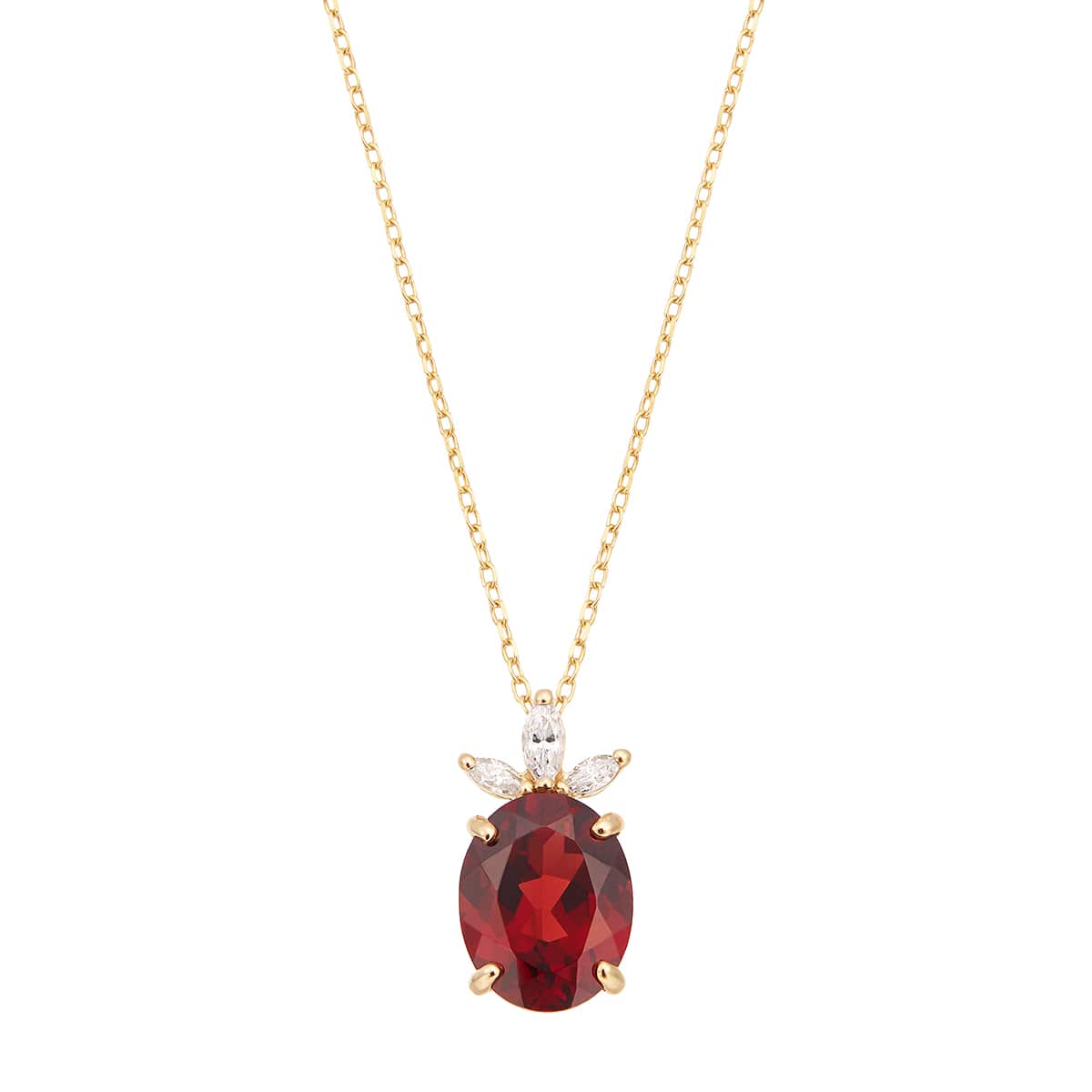 K10イエローゴールドアルマンダインガーネットネックレス(RPN504-002