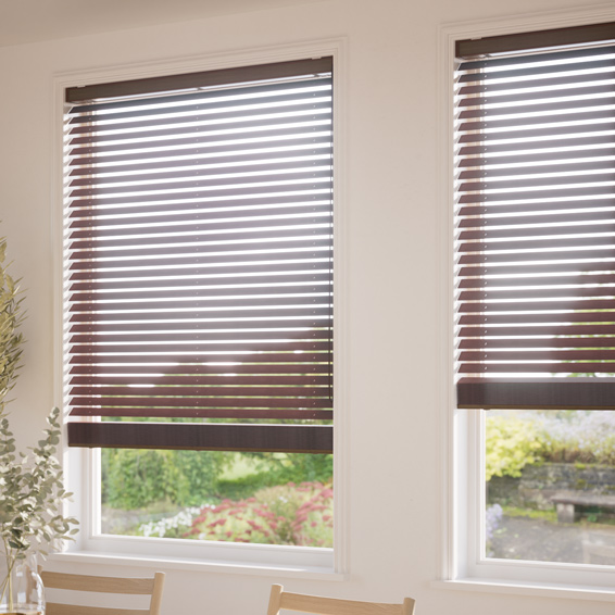 ラスティック ウォルナット ウッドブラインド