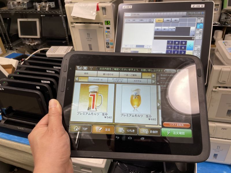 東芝テックのテーブルオーダー「リラックスオーダー」の中古再生品を