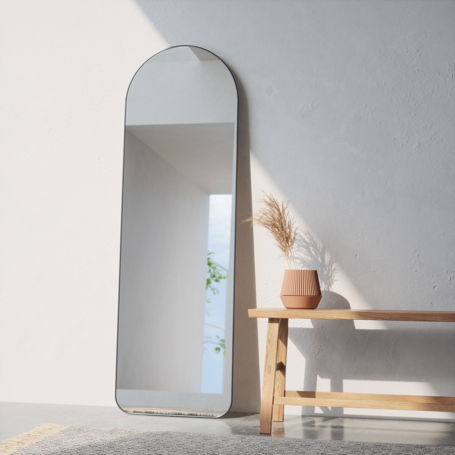 Hubba Modern Arched Leaning Mirror | by Umbra