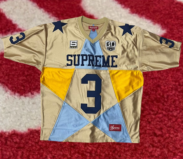 Supreme Star Football Jersey Gold FW24 – UniqueHype