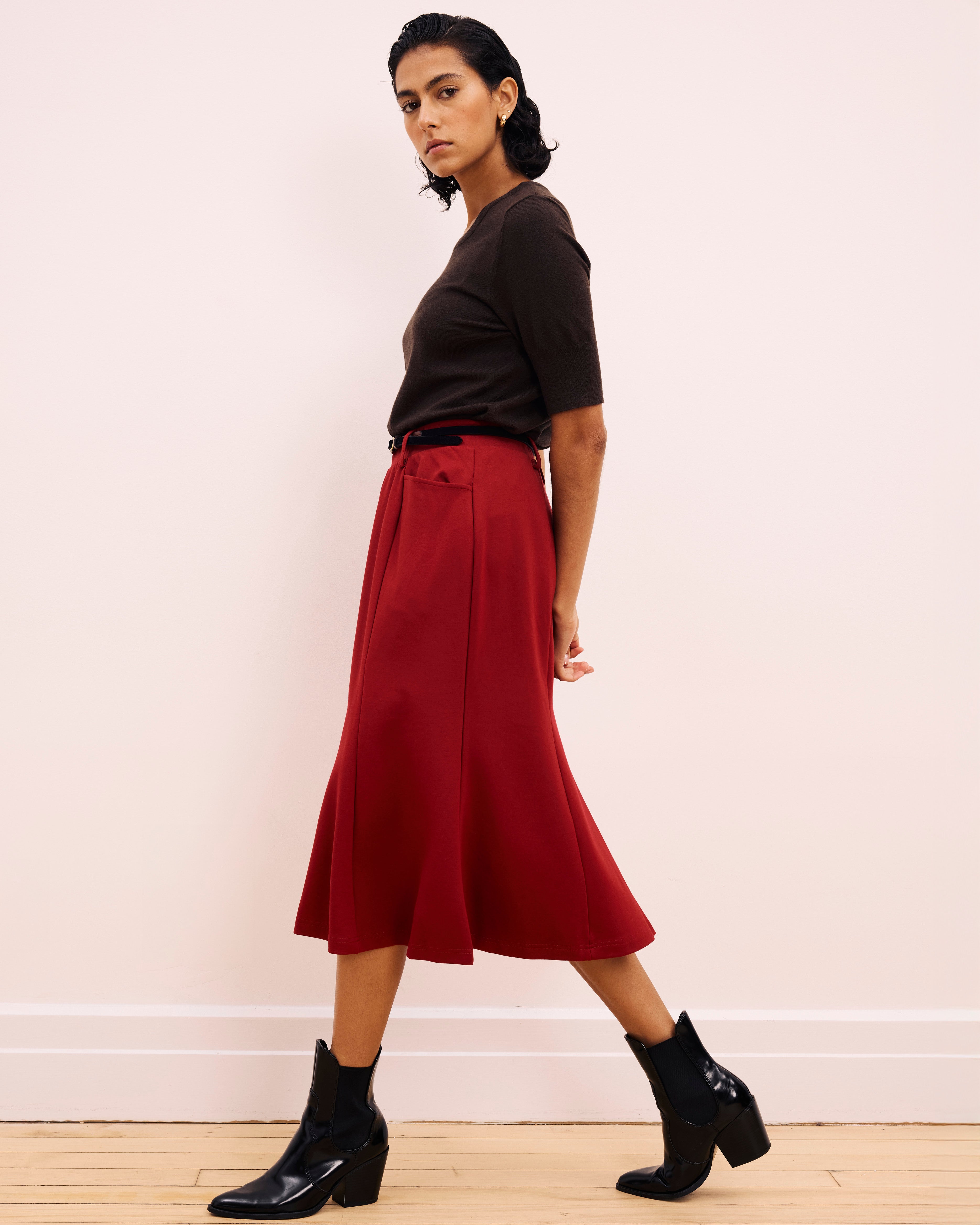 Carla Ponte Skirt - Garnet – Universal Standard