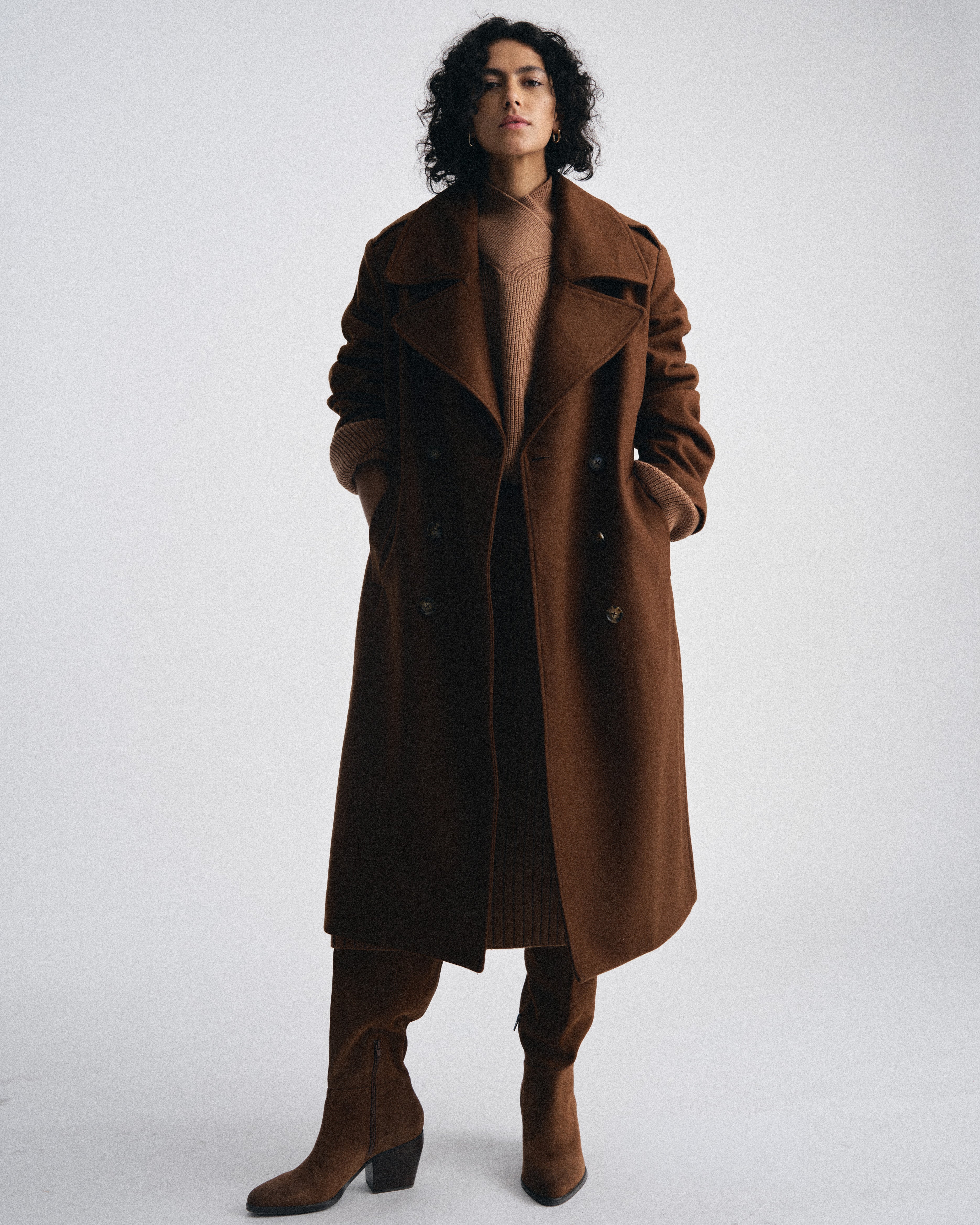 Callaghan Wool Coat - Grizzly – Universal Standard