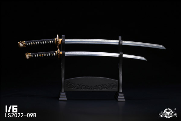 龍山重工】LS2022-09 ダイカスト合金 日本刀 2本セット&掛け台（刀