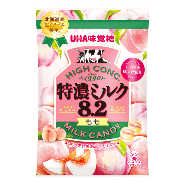 公式】UHA味覚糖 商品カタログ 特濃ミルク8.2 もも