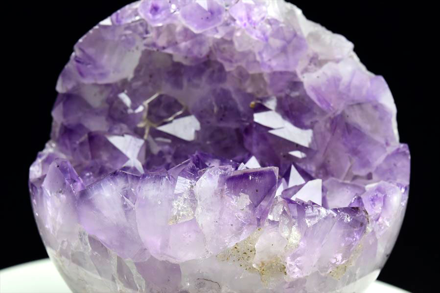 アメジスト 笑口丸玉（クラスター丸玉）ジオード｜アメジスト丸玉