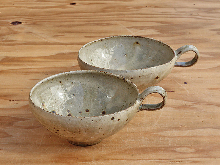 中村哲雄・粉引スープカップ／湯呑み/カップ/フリーボウル｜和食器