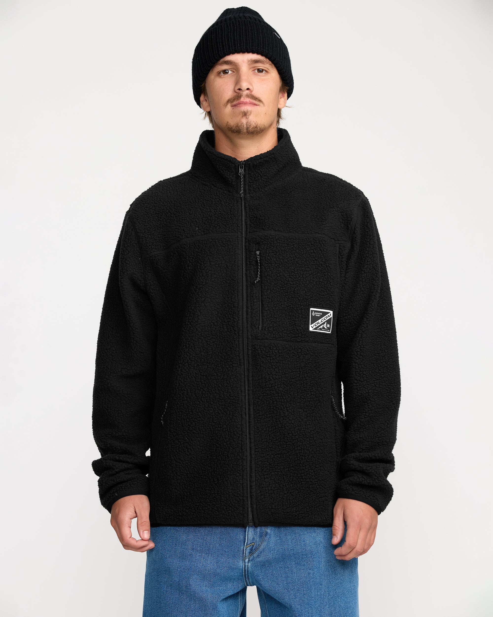 Nelson Sherpa Full Zip Jacket - Black - Men - Volcom EU – Volcom