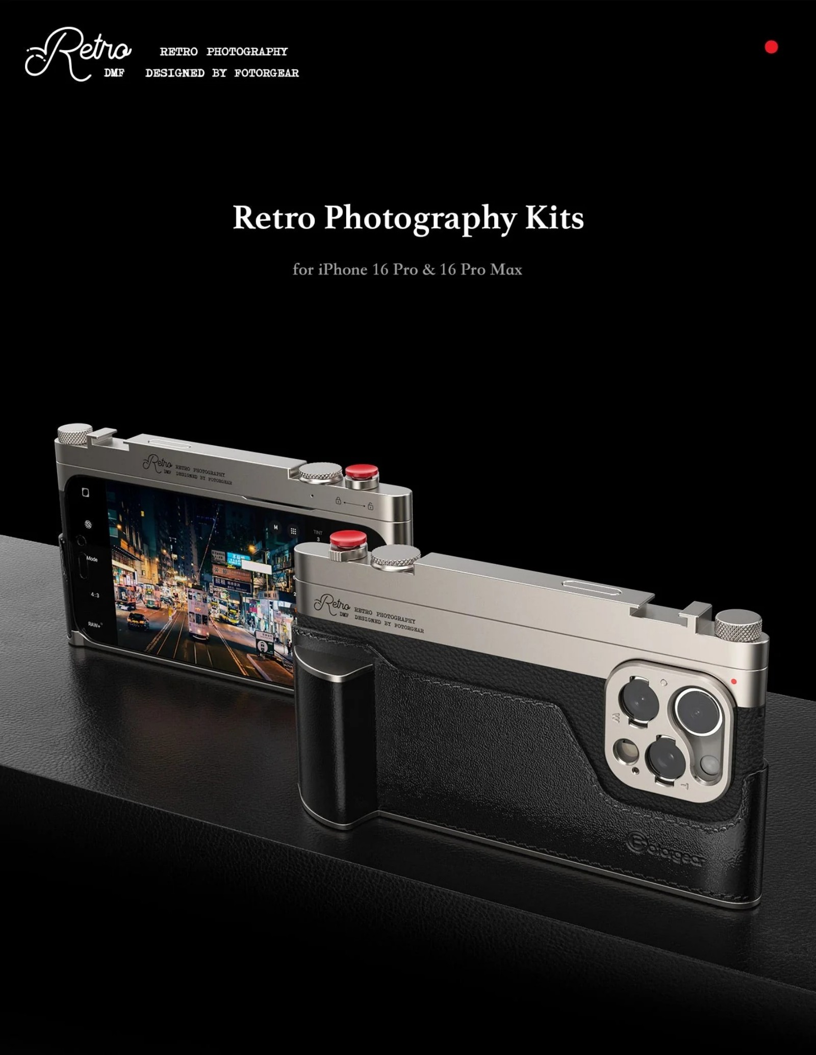 FotorGear Retro DMF Photography Kits for iPhone 16 Pro Max
