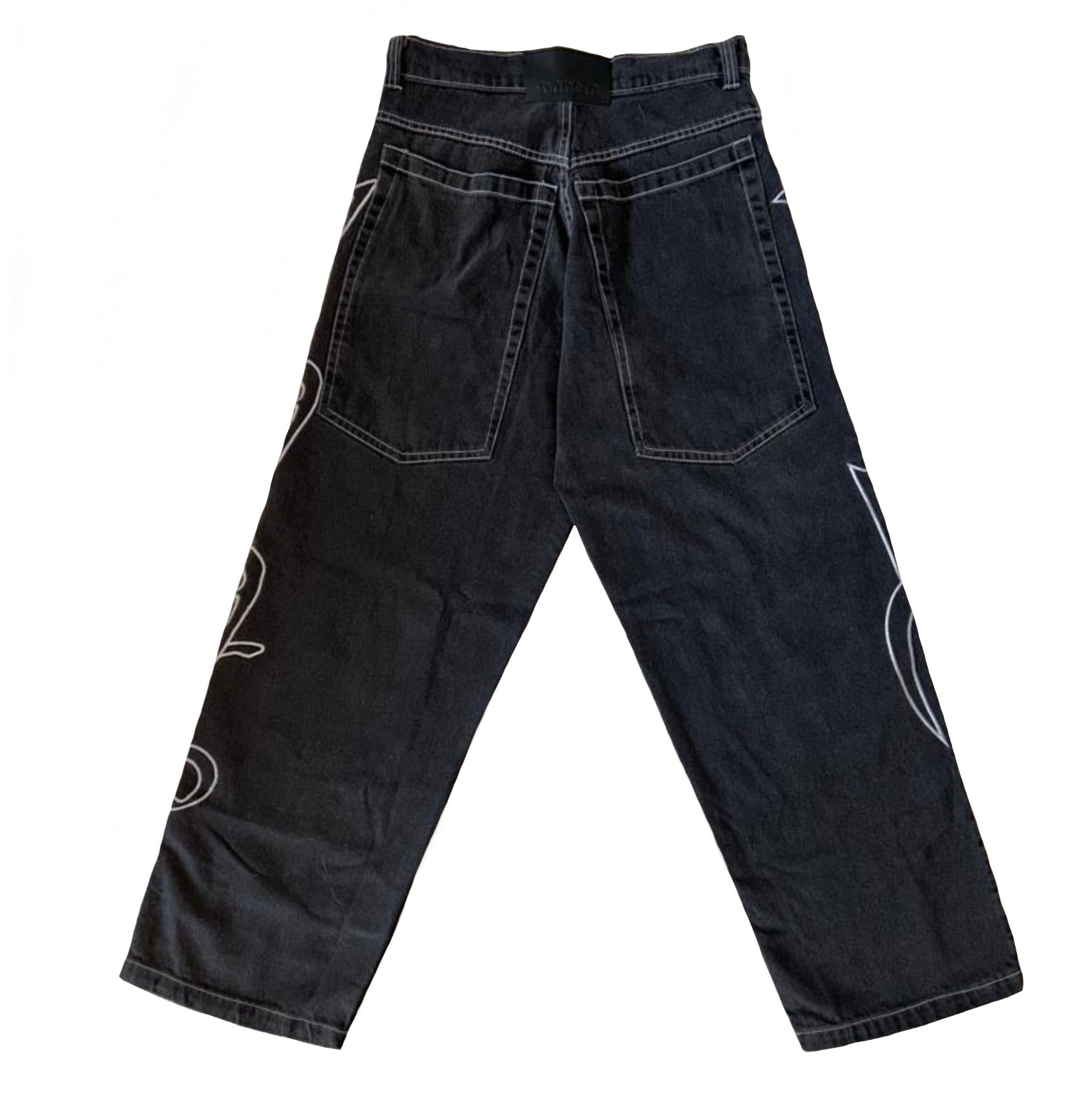 Embroidered Black Denim Jeans – vaneta1996.com