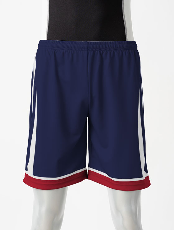 昇華オーダーパンツ03幾何学ライン 紺(ネイビー)｜バレーボール