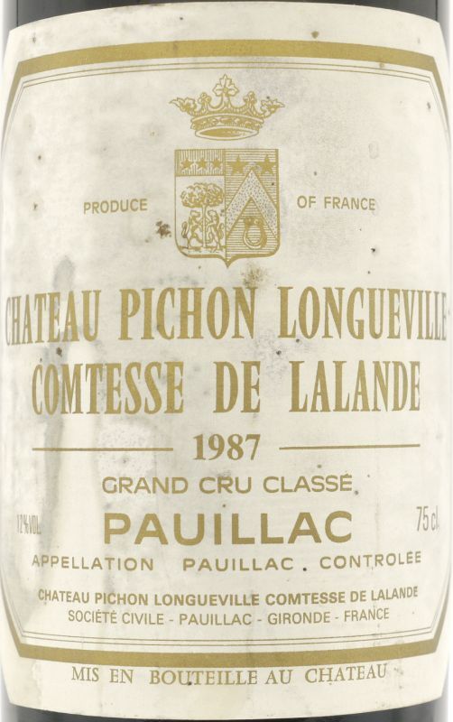 1987 シャトー ピション ロングヴィル コンテス ド ラランド