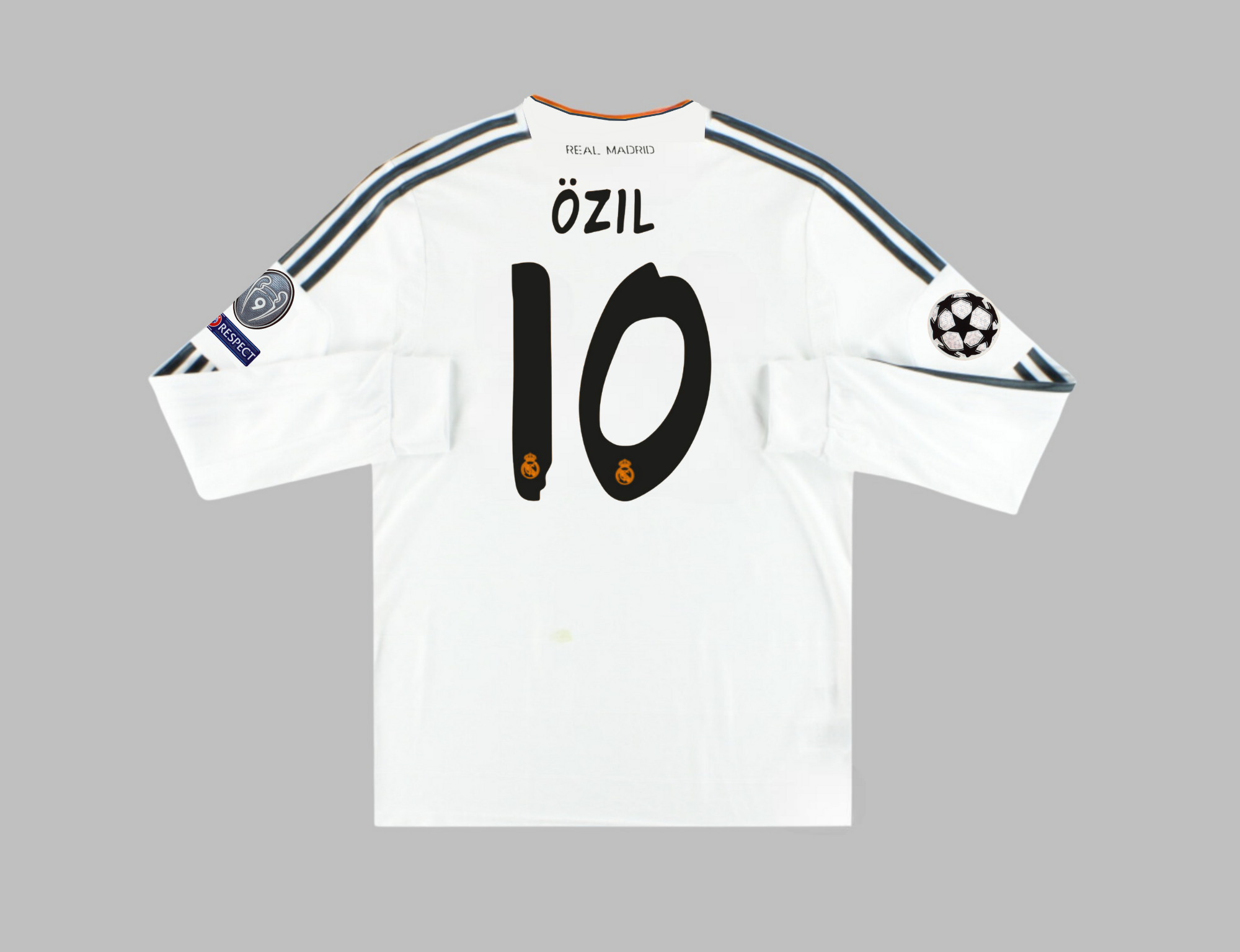 REAL MADRID 2013 2014 OZIL 10 HOME UCL LONG SLEEVE SHIRT