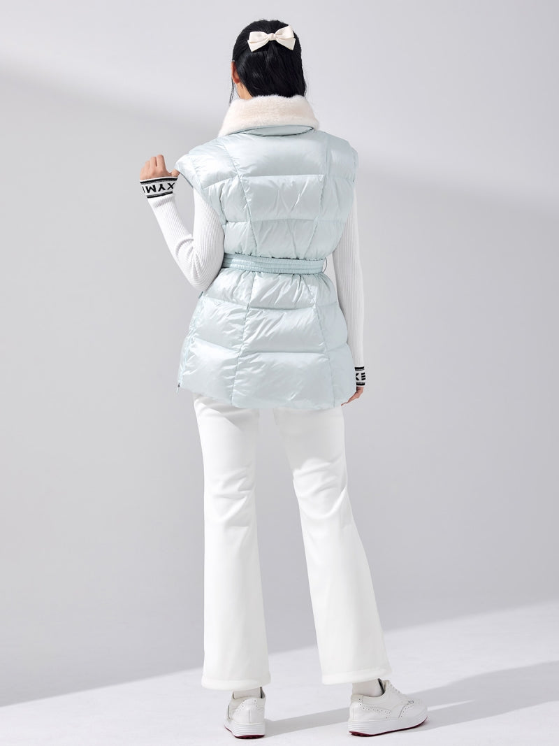 ジュン アンド ロペ ホワイトダウンベスト ウエストベルト付き サイズ