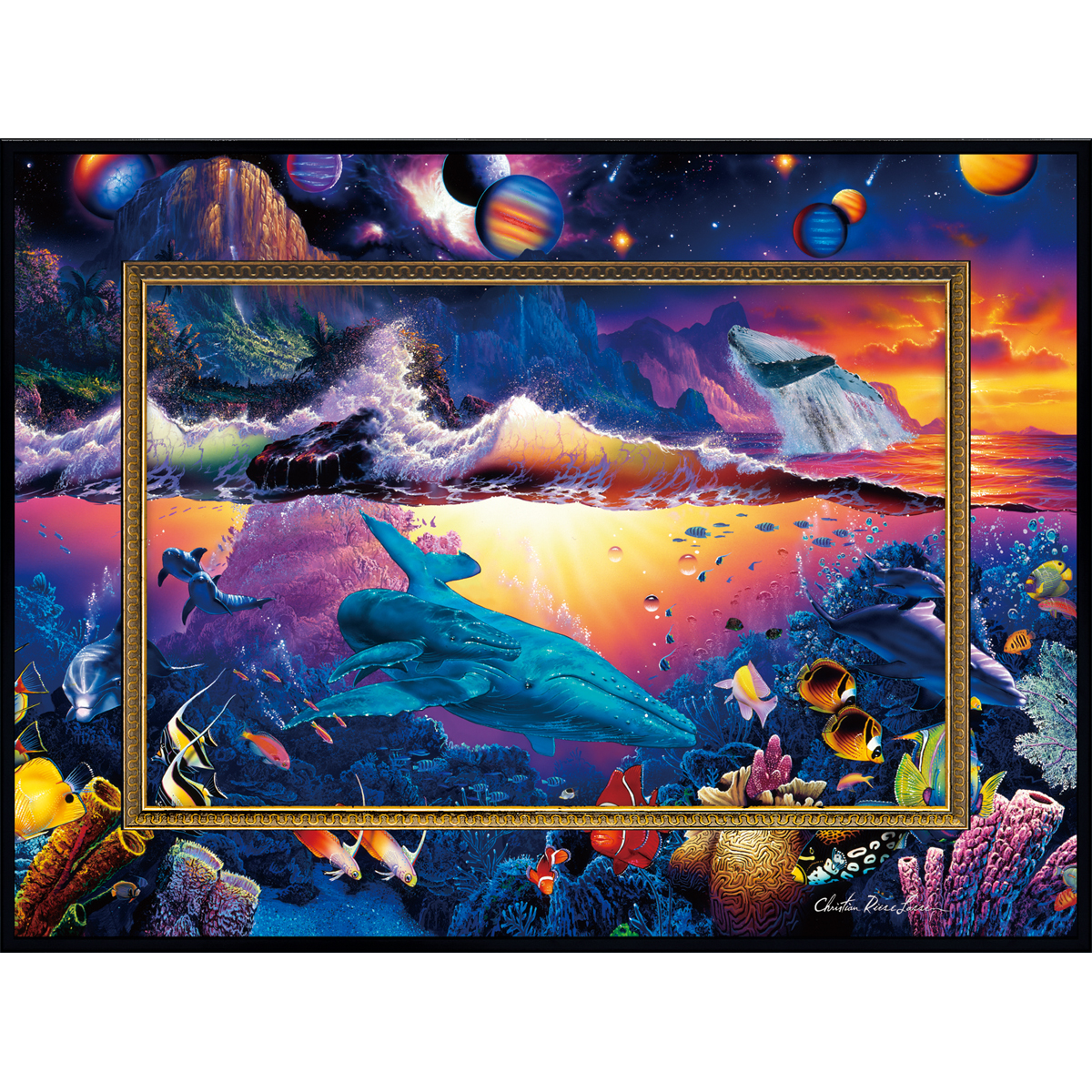 ディズニー ラッセン ムーンライトストーリー ミクスドメディア