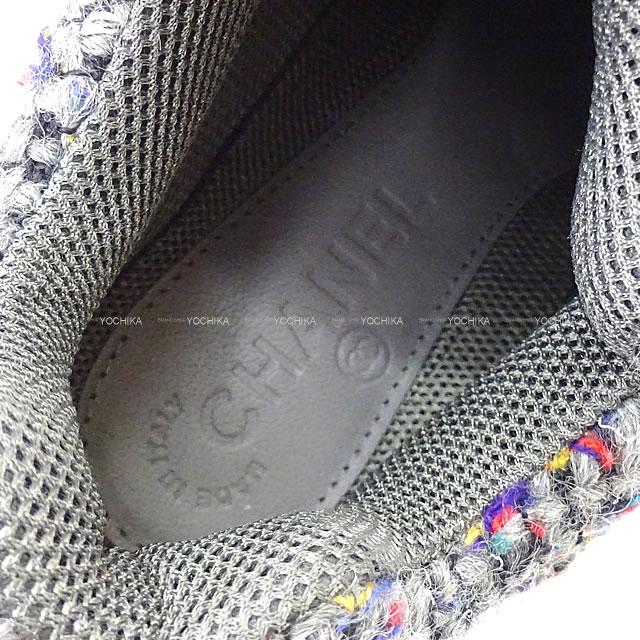 CHANEL シャネル スニーカー ココマーク レディース グレー/パープル