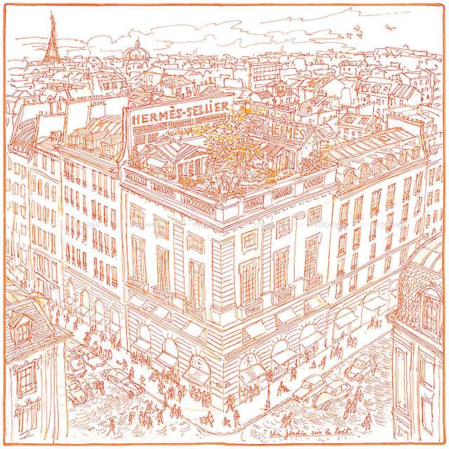 HERMES エルメス カレ45 ガヴロッシュ スカーフ 