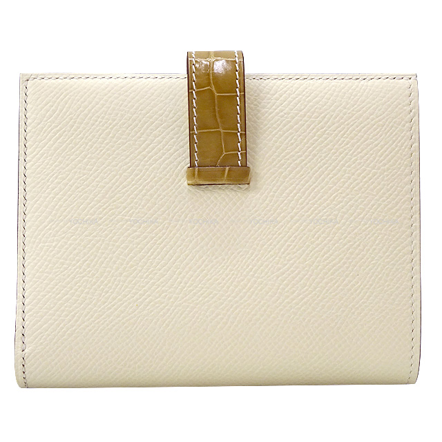 HERMES エルメス 二つ折り財布 ベアンコンパクト タッチ ナタ/ベージュ